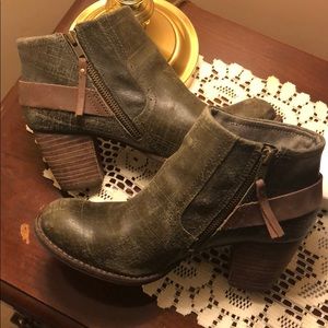 Leather Caterpillar Ankle Boots Size 7